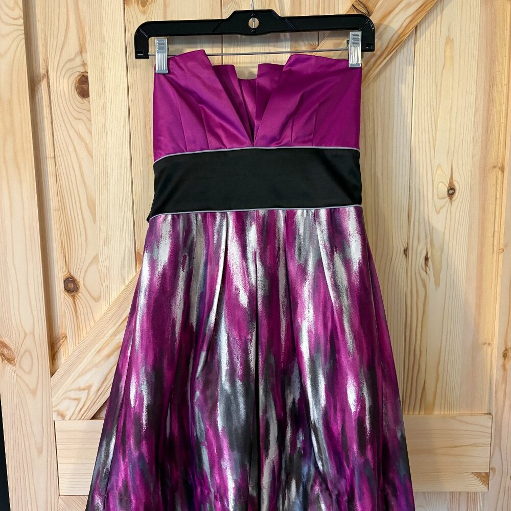 Teeze Me Dress Strapless Purple Homecoming Prom Formal Juniors Size 5